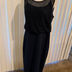 Elegant navy Sleeveless Dress